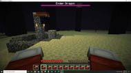 Taking out the Ender Dragon with beds (Image via Minecraft)